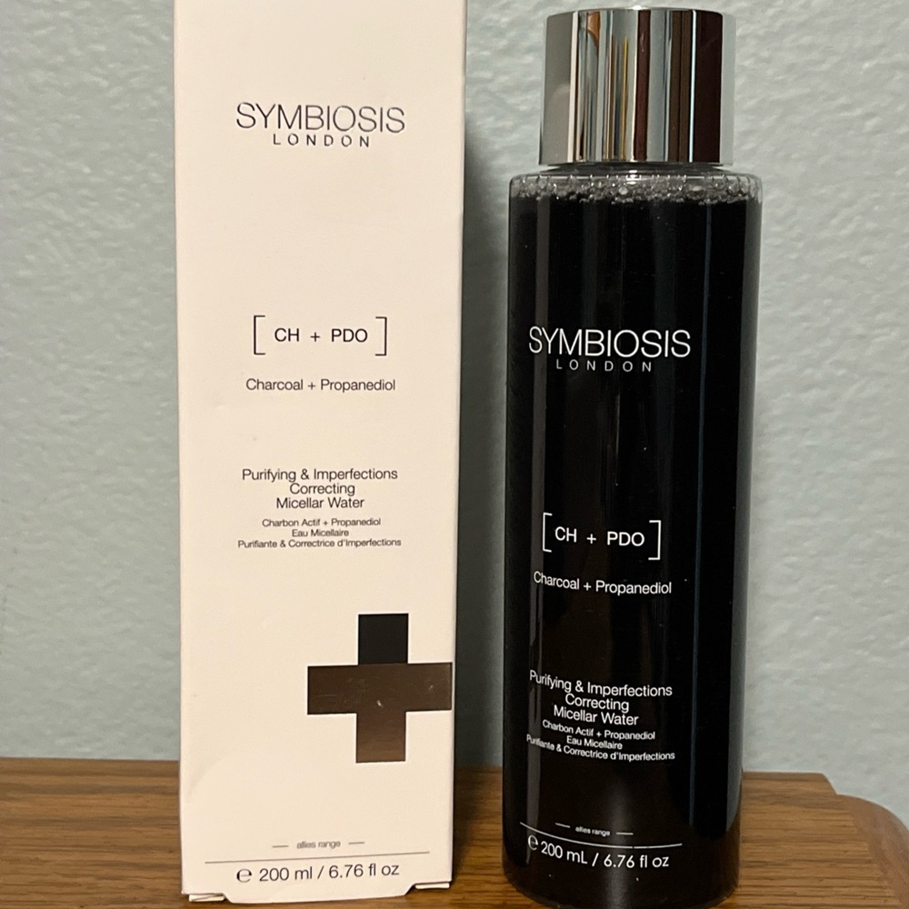 SYMBIOSIS LONDON Charcoal + Propanediol Micellar Water 6.76Fl Oz/200ML - NIB